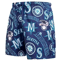 Short tissé Pro Standard bleu marine pour homme avec logo des Seattle Mariners