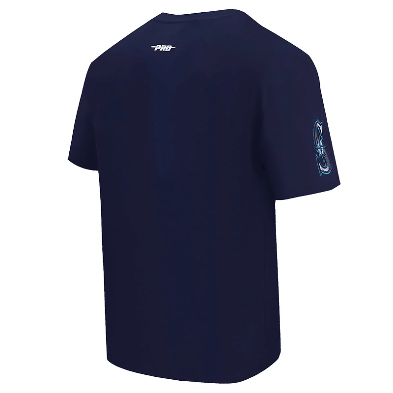 T-shirt à épaules tombantes Turn It Up Pro Standard Navy pour homme des Seattle Mariners