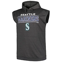 Sweat à capuche sans manches pour hommes Profile Heather Charcoal Seattle Mariners Big & Tall Muscle