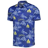 Polo à imprimé Puamana de la collection Cooperstown des Mariners Seattle Reyn Spooner pour homme, bleu marine