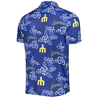 Polo à imprimé Puamana de la collection Cooperstown des Mariners Seattle Reyn Spooner pour homme, bleu marine