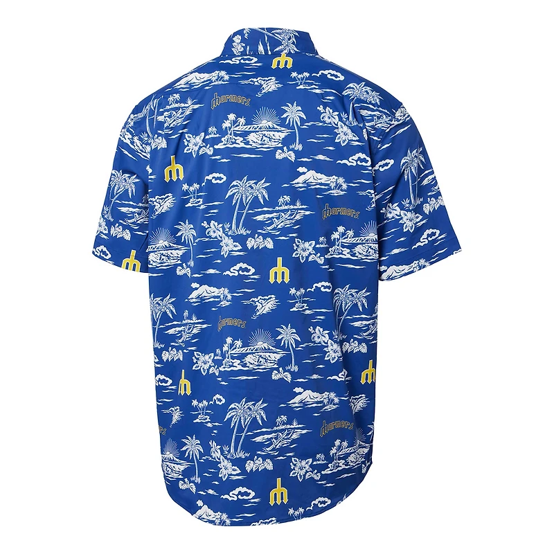 Men's Reyn Spooner Royal Seattle Mariners Cooperstown Collection Kekai Button-Down Shirt
