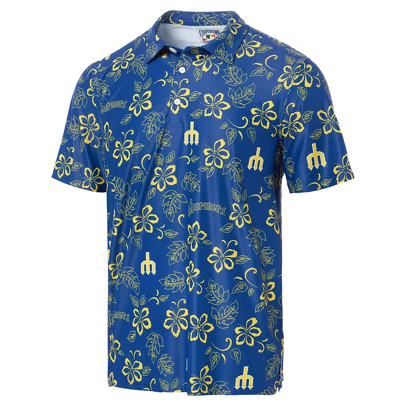 Polo de performance Reyn Spooner Royal Seattle Mariners la collection Cooperstown pour hommes