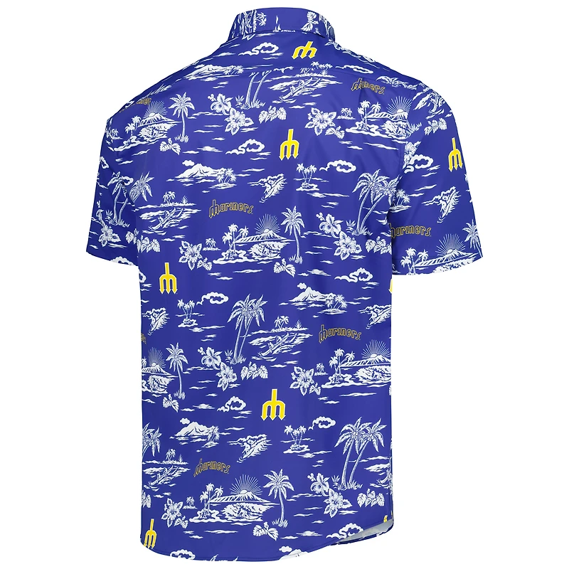 Men's Reyn Spooner Royal Seattle Mariners Kekai Button-Down Shirt