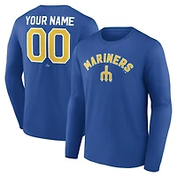 Men's Royal Seattle Mariners Cooperstown Collection Winning Streak Custom Long Sleeve T-Shirt