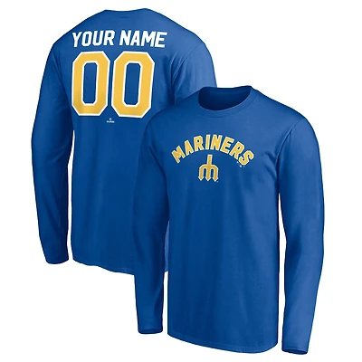Men's Royal Seattle Mariners Cooperstown Collection Winning Streak Custom Long Sleeve T-Shirt