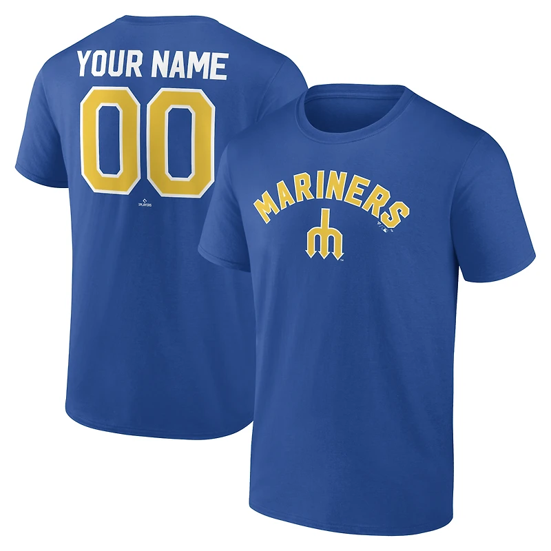 Men's Royal Seattle Mariners Cooperstown Collection Winning Streak Custom T-Shirt