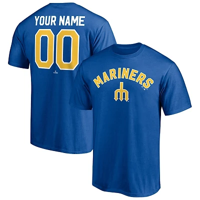 Men's Royal Seattle Mariners Cooperstown Collection Winning Streak Custom T-Shirt