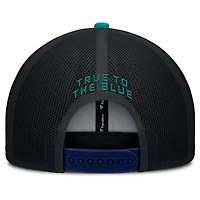 Men's Seattle Mariners Fanatics Navy/Teal Cutoff Adjustable Trucker Hat