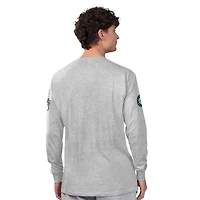 Men's Starter  Heather Gray/Navy Seattle Mariners Two-Pack Long Sleeve & Short T-Shirt Set