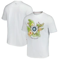 T-shirt Tommy Bahama blanc pour homme, Seattle Mariners Island League