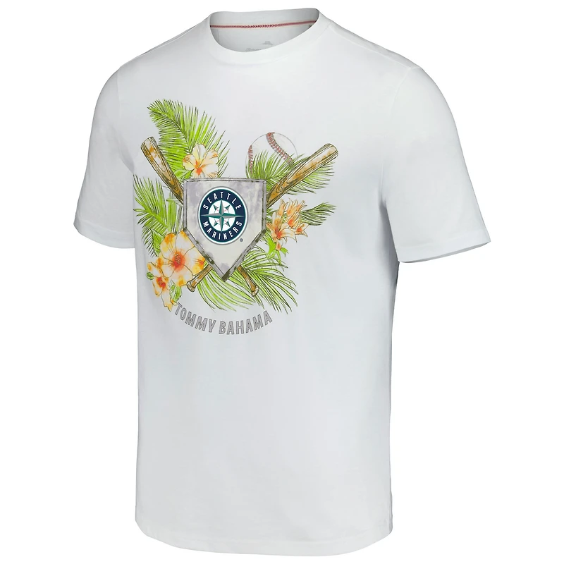 T-shirt Tommy Bahama blanc pour homme, Seattle Mariners Island League