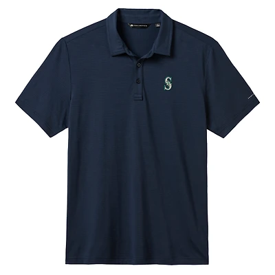 Men's TravisMathew  Heather Navy Seattle Mariners Game Day Tri-Blend Polo