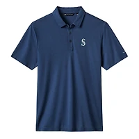Polo bleu marine TravisMathew pour homme, motif tri-mélange des Seattle Mariners Playoff Pitch
