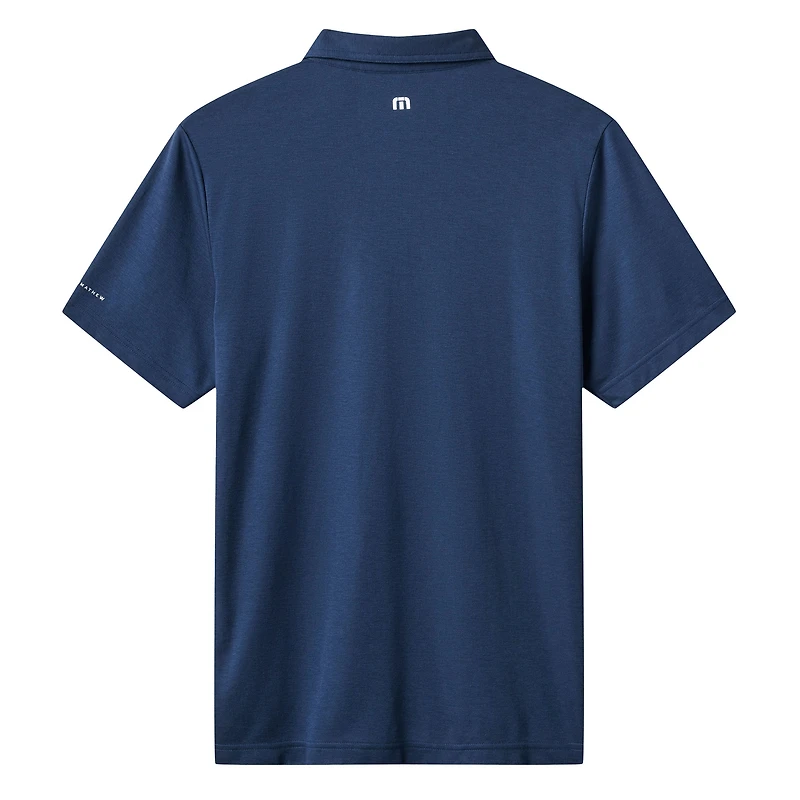Polo bleu marine TravisMathew pour homme, motif tri-mélange des Seattle Mariners Playoff Pitch