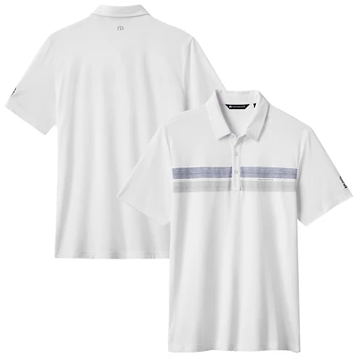 Polo tri-blend blanc Top Recruit des Seattle Mariners pour homme TravisMathew