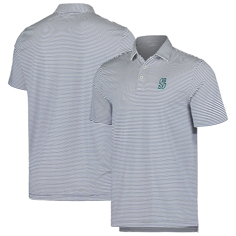 Men's Vineyard Vines  Navy Seattle Mariners Bradley Stripe Polo