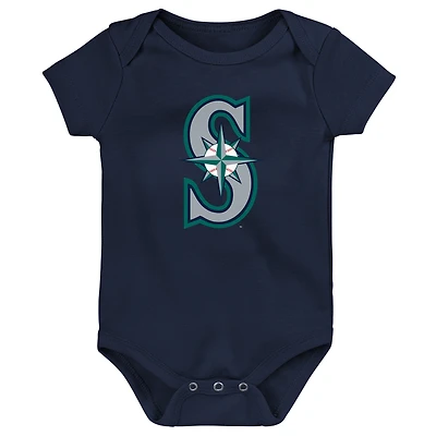 Body à logo de l'équipe principale des Seattle Mariners bleu marine pour nouveau-nés et nourrissons