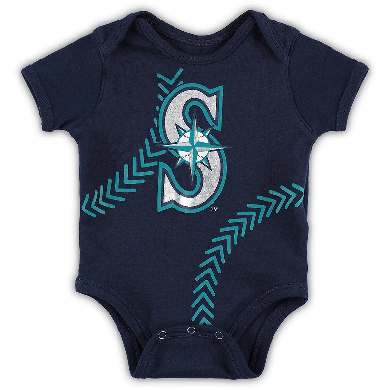 Body pour nouveau-né et bébé bleu marine Seattle Mariners Running Home