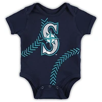Body pour nouveau-né et bébé bleu marine Seattle Mariners Running Home