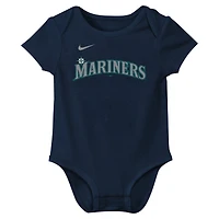 Newborn & Infant Nike Julio Rodríguez Navy Seattle Mariners Fuse Name Number Bodysuit