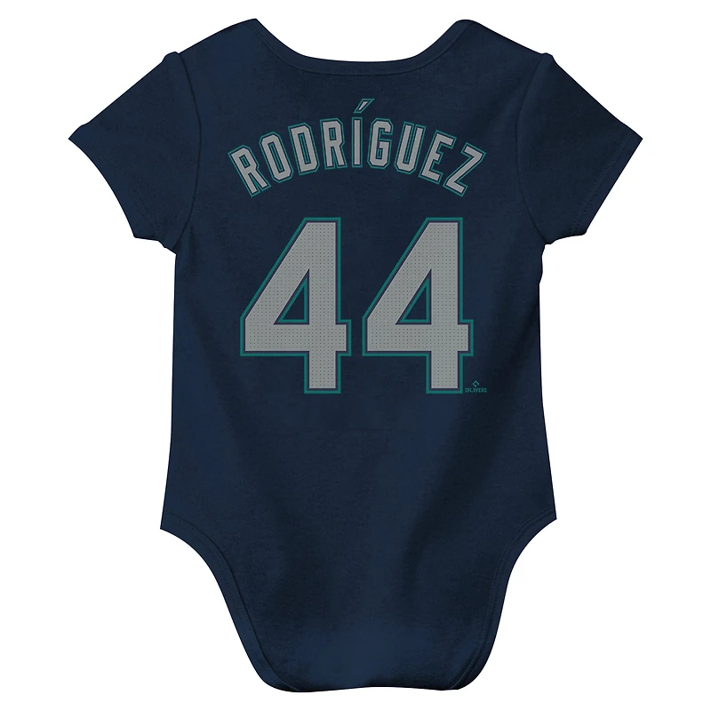 Body Nike Julio Rodríguez Seattle Mariners Fuse avec nom et numéro pour nouveau-né nourrisson
