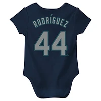 Body Nike Julio Rodríguez Seattle Mariners Fuse avec nom et numéro pour nouveau-né nourrisson