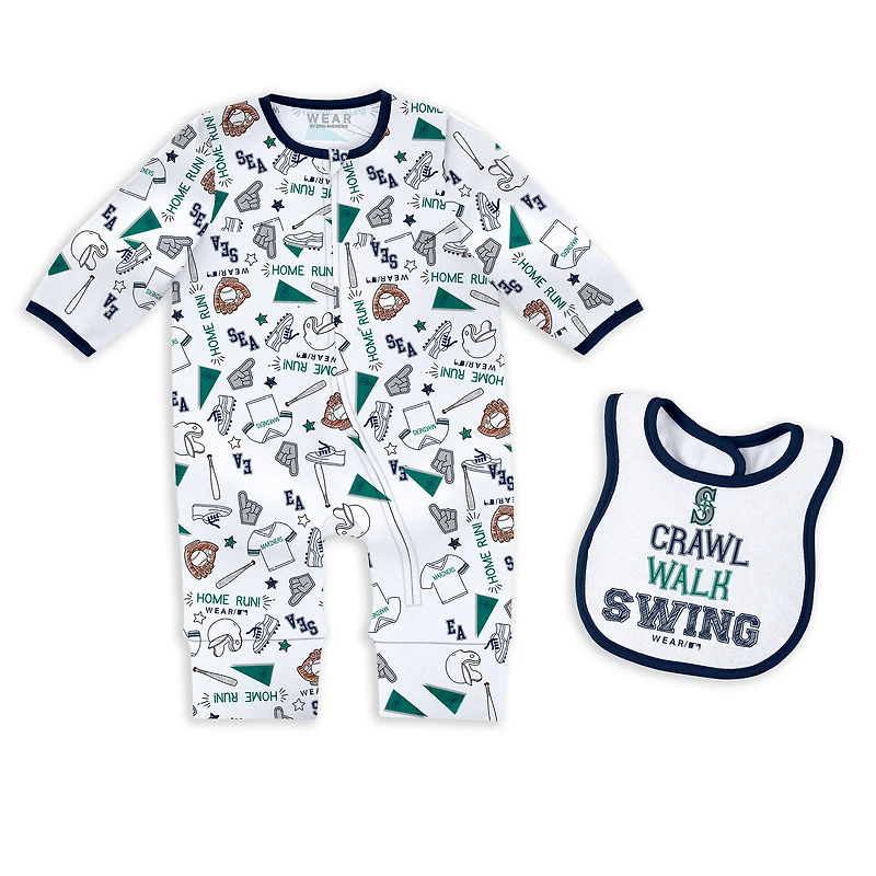 Ensemble de sommeil et jeu pour nouveau-nés nourrissons par Erin Andrews Seattle Mariners