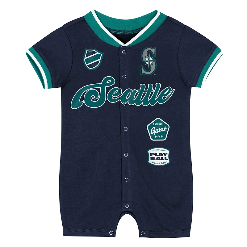 Newborn Outerstuff Navy Seattle Mariners Pinch Coverall