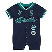 Newborn Outerstuff Navy Seattle Mariners Pinch Coverall