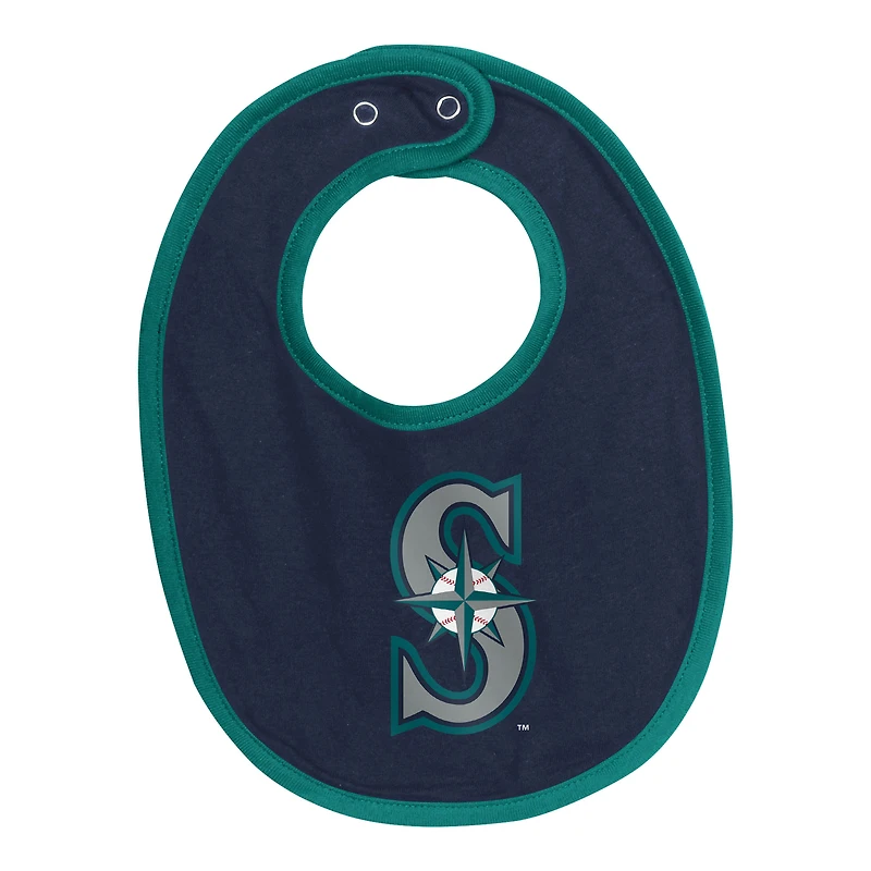 Ensemble body, bavoir et chaussons pour nouveau-né des Seattle Mariners