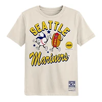 T-shirt Mitchell & Ness naturel Seattle Mariners pour enfants d'âge préscolaire