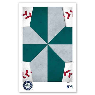 Seattle Mariners 11"x 17" Logo minimaliste affiche imprimée