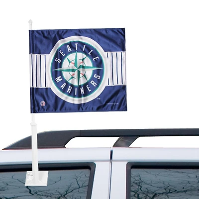 Drapeau de voiture double face des Mariners de Seattle