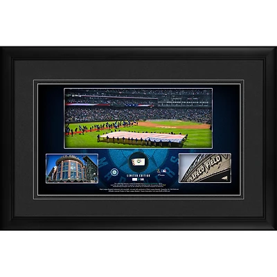 Seattle Mariners Framed 10" x 18" Stadium Panoramic Collage with a Piece of Game-Used Baseball - Limited Edition of 500