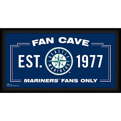 Seattle Mariners Framed 10" x 20" Fan Cave Collage