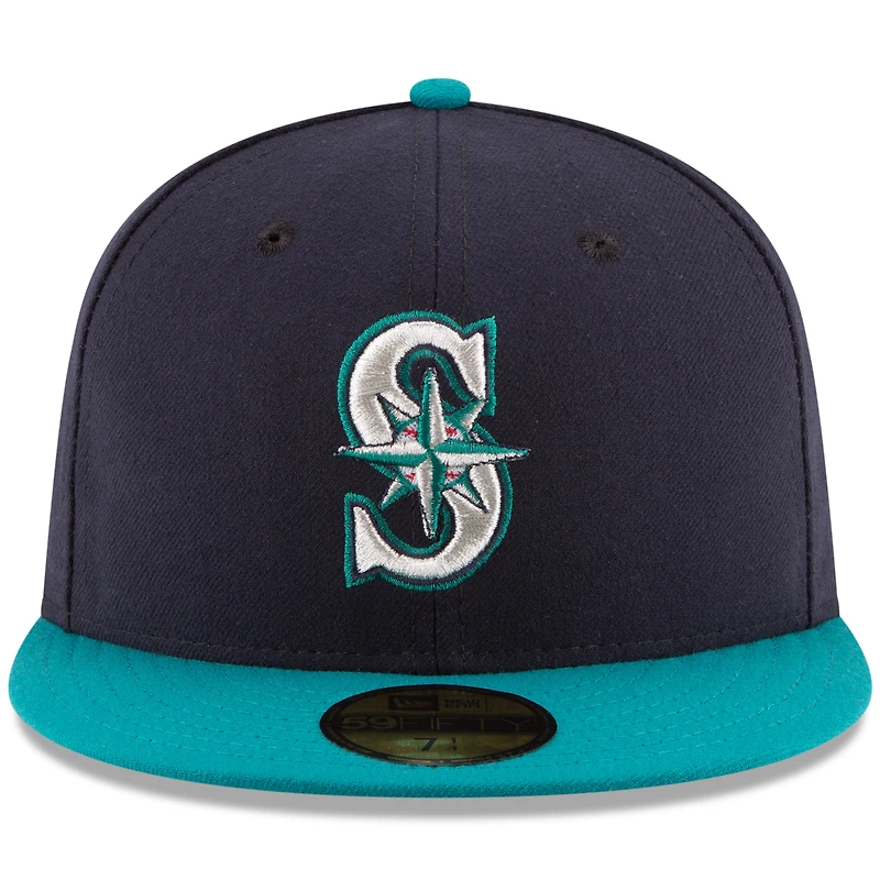 Seattle Mariners New Era Authentic Collection On Field 59FIFTY - Chapeau structuré ajusté Navy / Teal