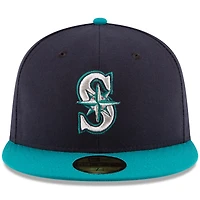 Seattle Mariners New Era Authentic Collection On Field 59FIFTY - Chapeau structuré ajusté Navy / Teal