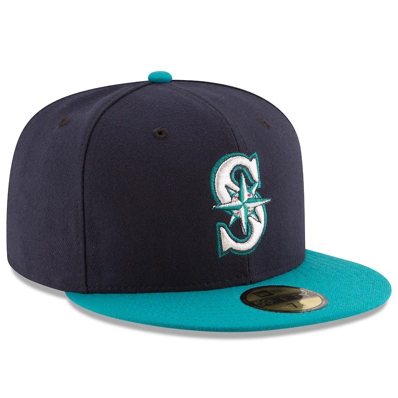 Seattle Mariners New Era Authentic Collection On Field 59FIFTY - Chapeau structuré ajusté Navy / Teal