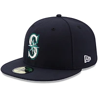 Seattle Mariners New Era Game Authentic Collection On-Field 59FIFTY - Casquette ajustée Marine