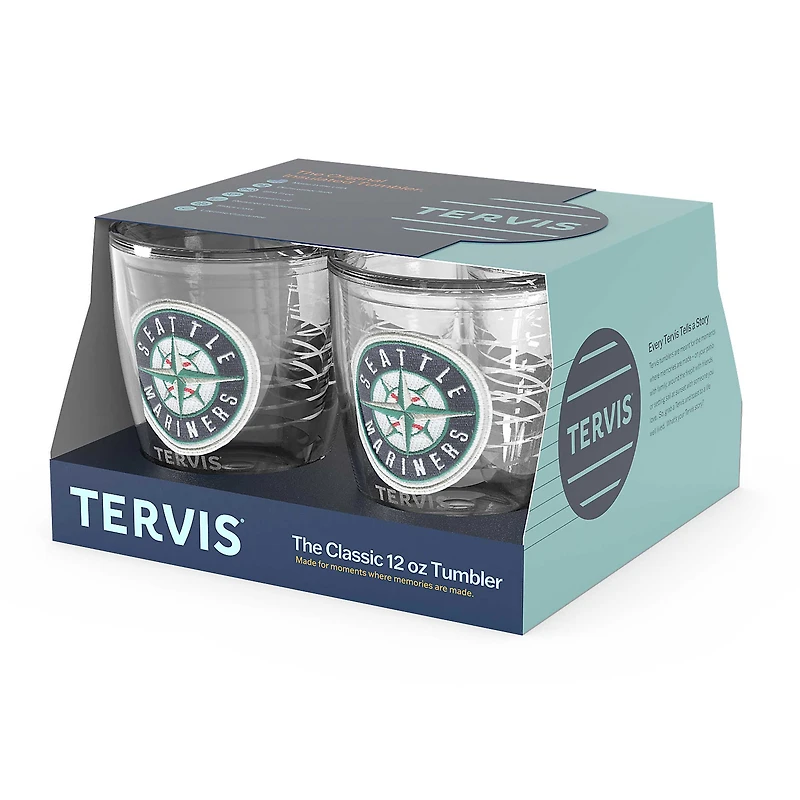 Tervis Seattle Mariners paquet de quatre 12oz. Ensemble de gobelets emblème