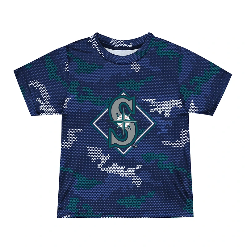 Ensemble t-shirt et short Fanatics pour tout-petits Seattle Mariners Field Ball bleu marine