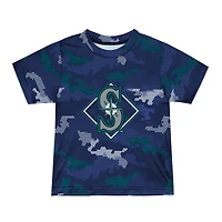 Ensemble t-shirt et short Fanatics pour tout-petits Seattle Mariners Field Ball bleu marine