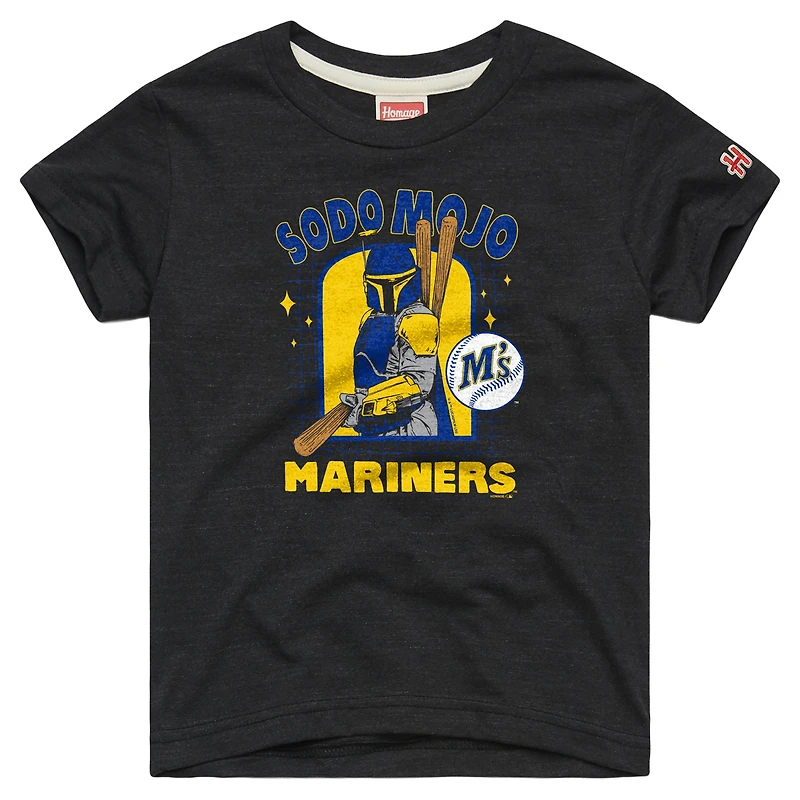 Toddler Homage Charcoal Seattle Mariners Star Wars x MLB Dark Side T-Shirt