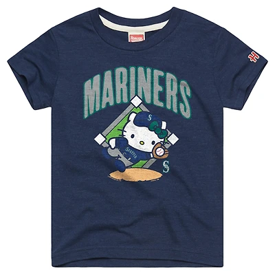 Toddler Homage  Navy Seattle Mariners Hello Kitty x MLB Tri-Blend T-Shirt
