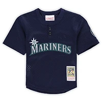 Toddler Mitchell & Ness Ken Griffey Jr. Navy Seattle Mariners Cooperstown Collection Mesh Batting Practice Jersey