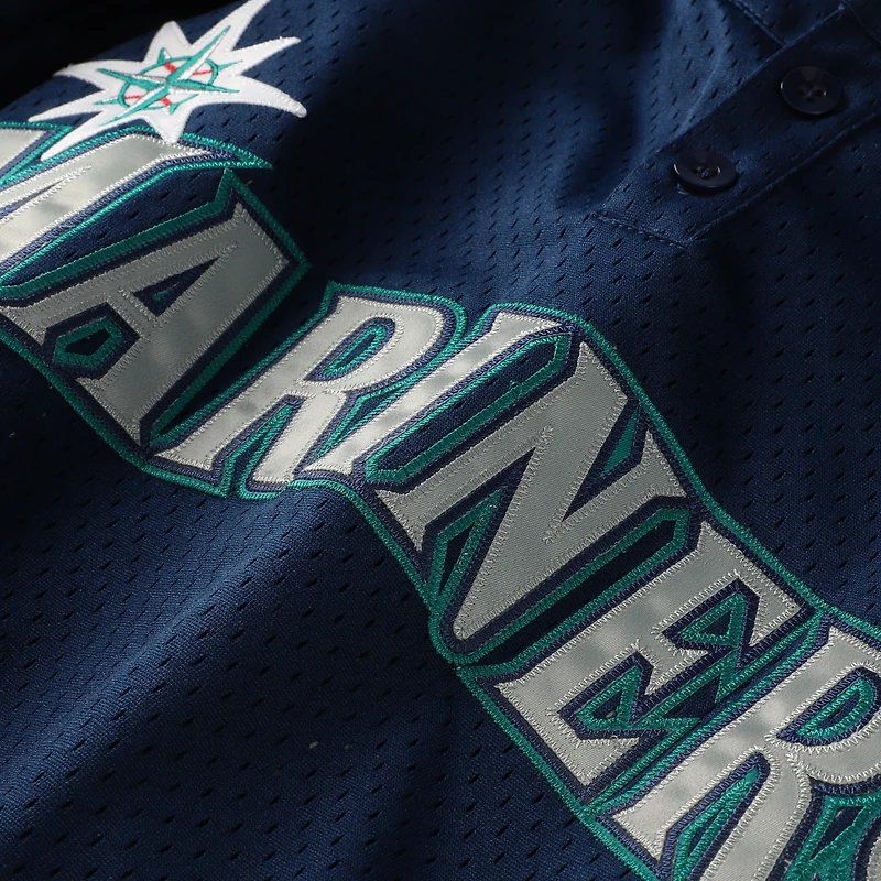 Toddler Mitchell & Ness Ken Griffey Jr. Navy Seattle Mariners Cooperstown Collection Mesh Batting Practice Jersey