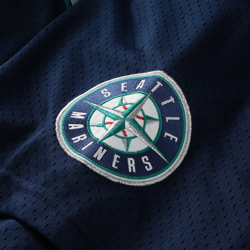 Mitchell & Ness Ken Griffey Jr. Navy Seattle Mariners Cooperstown Collection Maillot d'entraînement au bâton en maille pour tout-petit