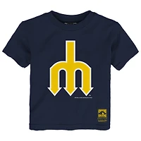 Toddler Mitchell & Ness  Navy Seattle Mariners Retro Logo T-Shirt
