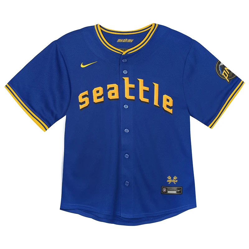 Maillot de joueur Nike Seattle Mariners City Connect Limited, bleu marine, pour tout-petit